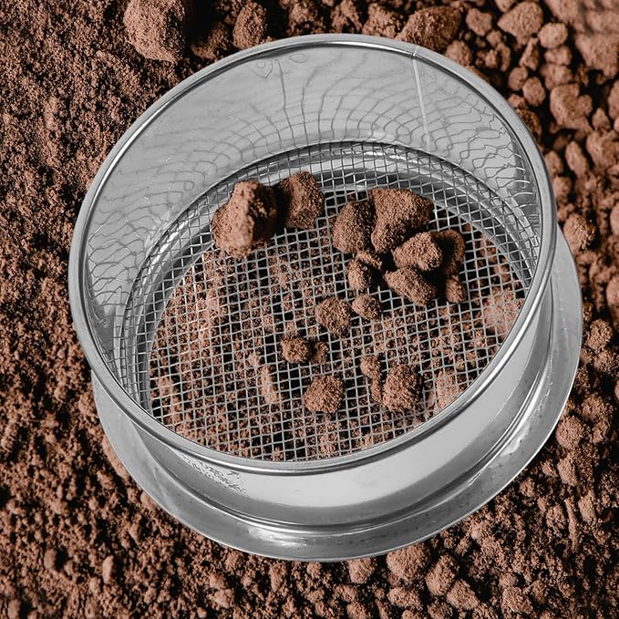 Stainless Steel Soil Sieve 3 Pcs Stainless Steel Sieve Fine Mesh Sifter for Powder Separation Soil Sifting 10 80 200 Kitchen Strainer