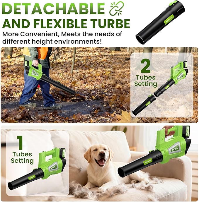 Leaf Blower Cordless 750CFM 240+MPH Brushless Powerful Electric Leaf Blower with 2x4.0Ah Batteries &amp Fast ChargerShoulder Strap6-Speed ModesLightweight Leaf Blowers for Lawn Care Leaves Dust S