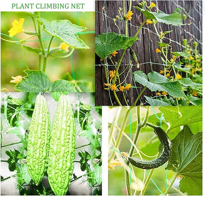 Plant Trellis Netting Garden Trellis Netting for Climbing Plants Mesh Plant Grow Supports for Vegetables Clematis CucumberTomatoes and Vine Plants Green C