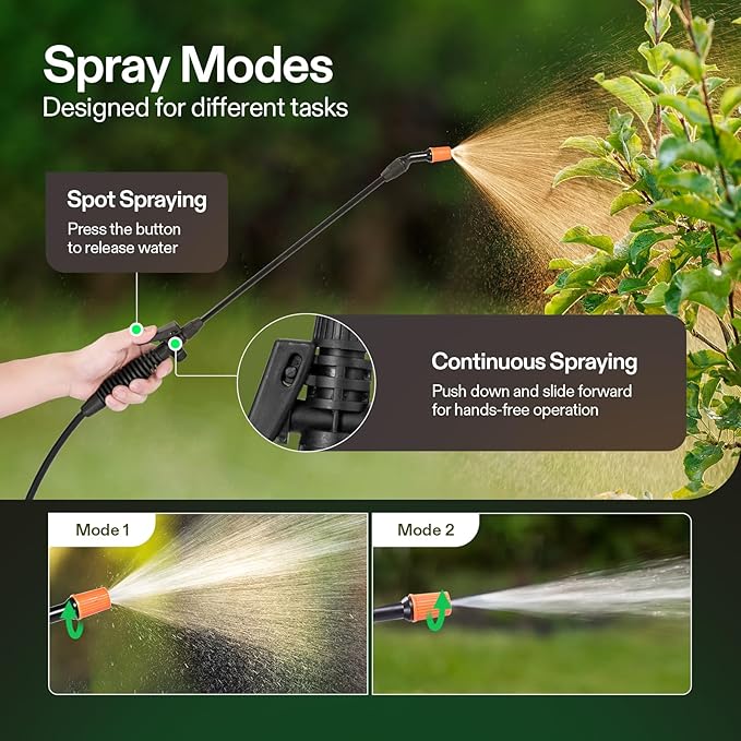 VIVOSUN 3.2 Gallon Lawn and Garden Wheeled Pump Compression Sprayer with Pressure Relief Valve Labor-Saving Wheel Design