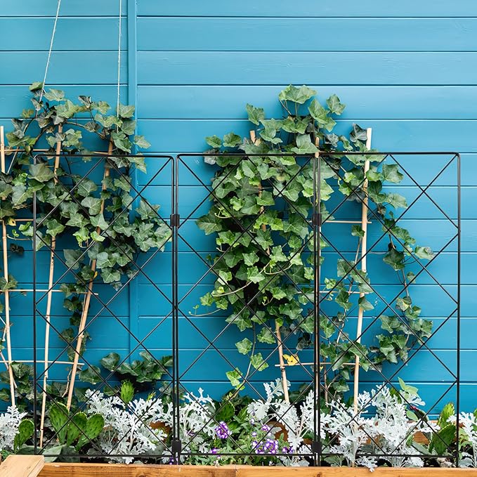 SUPVOX Expandable Folding Garden Trellis Plant Support for Climbing Plants and Vines for Flowers and Vegetable Garden