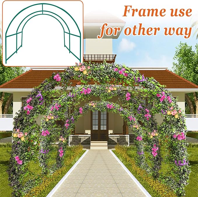 Strong Camel Greenhouse Replacement Frame for 10'X7'X6' Larger Hot Garden House  Support Arch Frame Climbing Plants/Flowers/Vegetables (10'X7'X6')