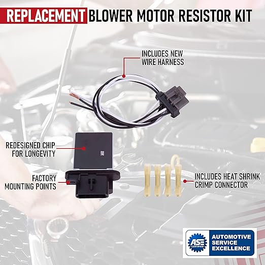 HVAC Blower Motor Resistor Kit - Replaces 973-582 8713804050 8713804052 ‎4P1650 JA1772 RU1435 - Compatible with Toyota Tacoma Vehicles - 2005 2006 2007 2008 2009 2010-2017 HVAC Control