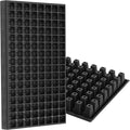 Gardzen 10 Pack 128 Cell Seed Starter Trays 1.5 Deep Plug Tray for Seedlings Durable Seedling Trays with Drainage Holes Fit Standard 1020 Drip Tray