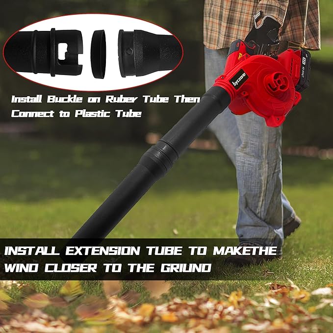 Cordless Leaf Blower for Milwaukee Battery2-in-1 Handle Electric Blower + Vacuum Cleaner 6 Variable Speed Up to 180MPHElectric Jobsite Air Blower with Brushless Motor (Only Tools)