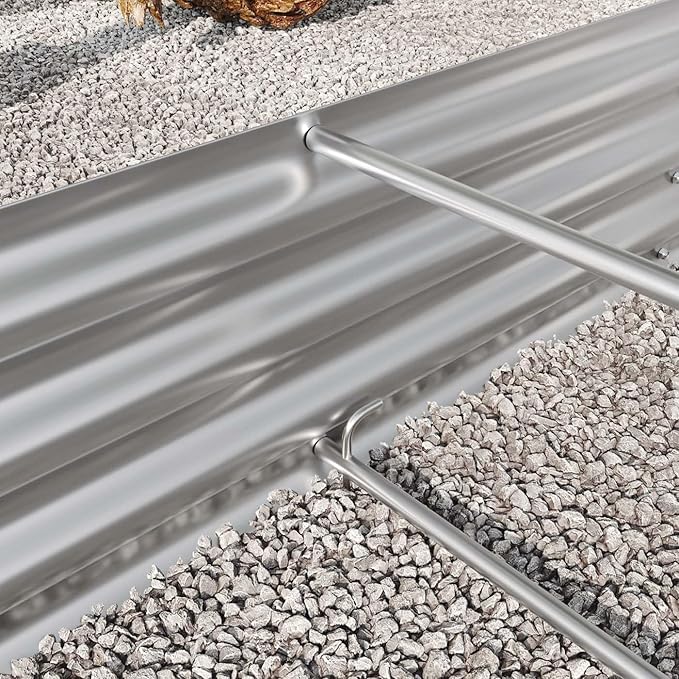 4x2x1ft Heavy Duty Metal Raised Garde Bed Kit Oval Large Metal Planter Boxes for Vegetables/Herbs/Flowers Galvanized Planter Raised Garden Beds for Outdoor with Reinforced Edges (2Pcs 4x2x1ft)