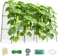 Cucumber Trellis for Raised Bed 64 L x 48 H U-Shape Garden Trellis for Climbing Plants Outdoor Metal Arch Trellis for Vegetables Plant Support for Tomato Pea Zucchini Grape Flowers