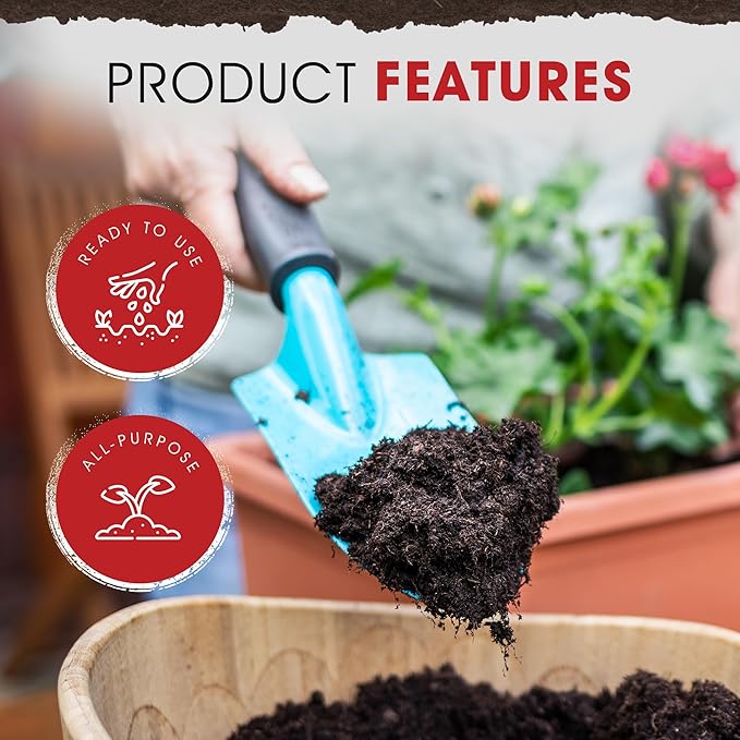 Michigan Peat 4 Pack Garden Magic Indoor and Outdoor Organic Planting Potting Topsoil Mix Blend with Moisture Retention 40-Pound Bag