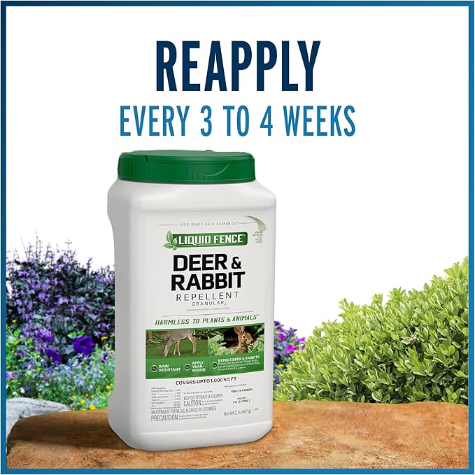 Liquid Fence Deer And Rabbit Repellent Granular 2 Pounds Apply Year-Round