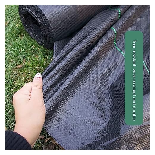 Driveway Fabric Weed Barrier Fabric Weed Control Film Outdoor Membrane Gardening Mat Ground Cover(0.91x91m/3x300ft)