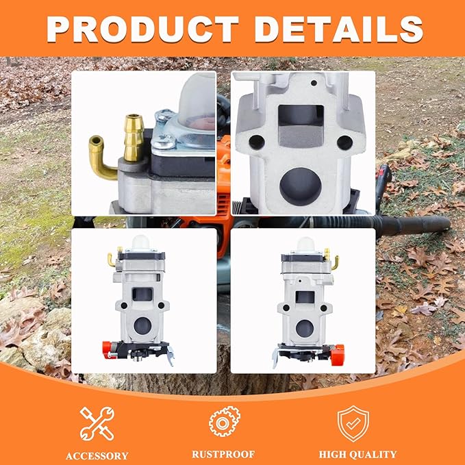 PB-9010 PB-8010 Blower Carburetor Kit for Echo PB-8010H PB-8010T PB-9010T PB-9010H Shindaiwa EB810 EB810RT EB910 EB910RT Backpack Leaf Blower Parts A021004920 WYAB-1 Carburetor Air Filter Kit