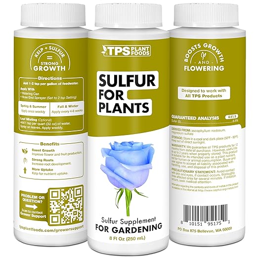 Sulfur Fertilizer for Plants – Soil Amendment for Healthier Boosted Growth Liquid Plant Food 32 oz (1 Quart)