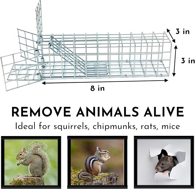 Excluder One Way Squirrel and Rodent Trap - Control Mice Rats Bats Squirrels and More - Fine Copper Mesh Wool Included To Seal Hole- Better than Steel Wool - Good for Attic Door (3 x 3 Opening)