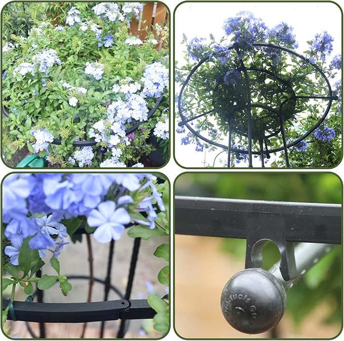 Garden Trellis for Climbing Plants 82.7 Inch Adjustable Garden Obelisk Outdoor Flower Trellis Cage for Roses Clematis Vines in Patio or Containers