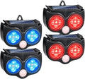 2026 Upgraded Predator Deterrent Lights 4-Pack Solar Nocturnal Animal Repeller Outdoor for Chicken Coop &amp Garden Red &amp Blue Flashing LED Predator Deterrent for Bear Bird Coyote Fox Racco