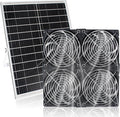 20W Solar Powered Exhaust Fan Kit with Solar Panel &amp 4-Pack High-Speed Brushless DC Fans 2600RPM 9.8ft Cord Waterproof for Greenhouses AtticShedBarnDog House