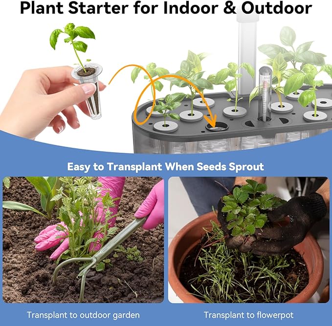 inbloom 12 Pods Hydroponics Growing System and 50 Pcs Grow Sponges