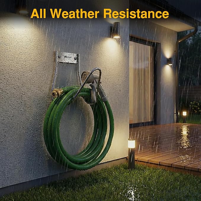 JBscoop Garden Hose Holder Stainless Steel Small Wall Mount Garden Hose Hook Ideal for Water Air Hydraulic Hose Ropes Extension Cords Heavy Duty &amp Rust Proof Size:6.3x7x6.3 Set of 1