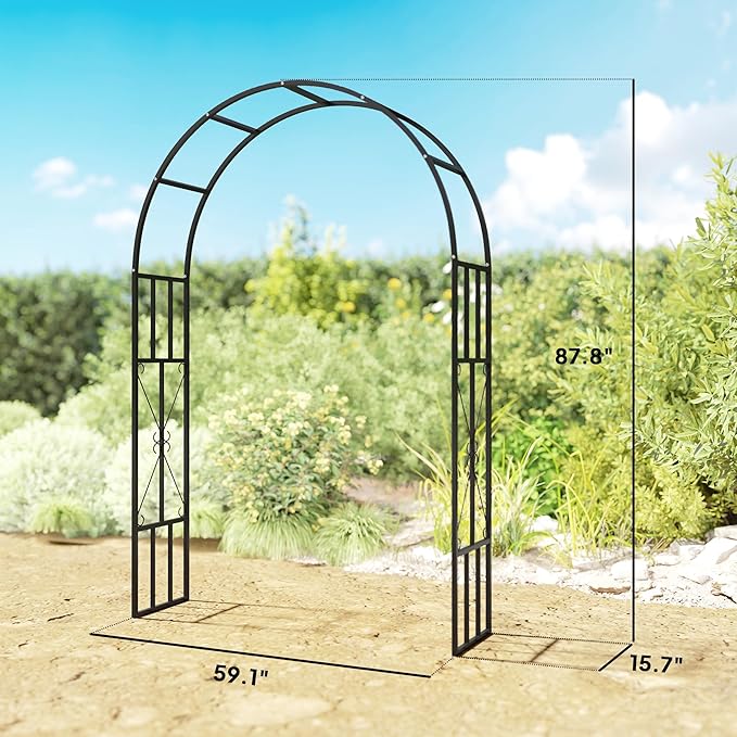 Garden TrellisSteel Garden Arch Trellisfor Climbing Plants Roses VinesFlower Arch Wedding Arch Stand