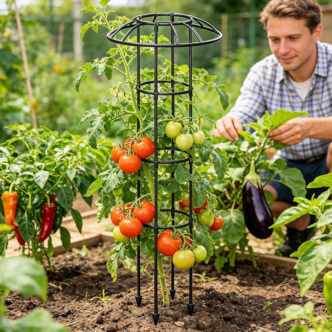 Garden Trellis for Climbing Plants - Stable Decorative Climbing Plants Support - Support Cage Umbrella Trellis - for Vine Rose Clematis Vegetable Dragon Fruit Cucumber Hydrangeas Jasmine