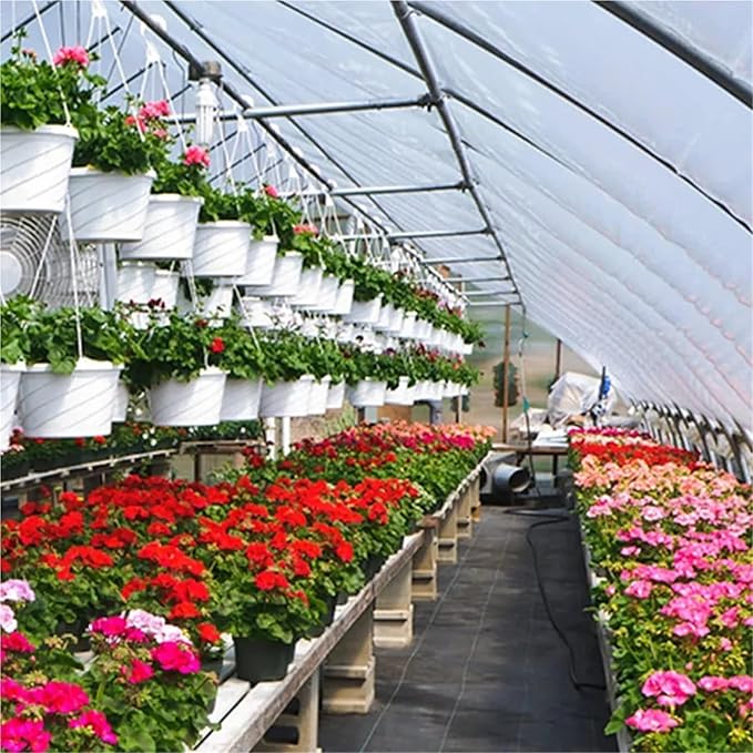 Weed Barrier Fabric Anti-Aging Weed Barrier Ground Cover PP Woven Control Fabric for Plant Anti Grass Greenhouse Mat(1x15M)
