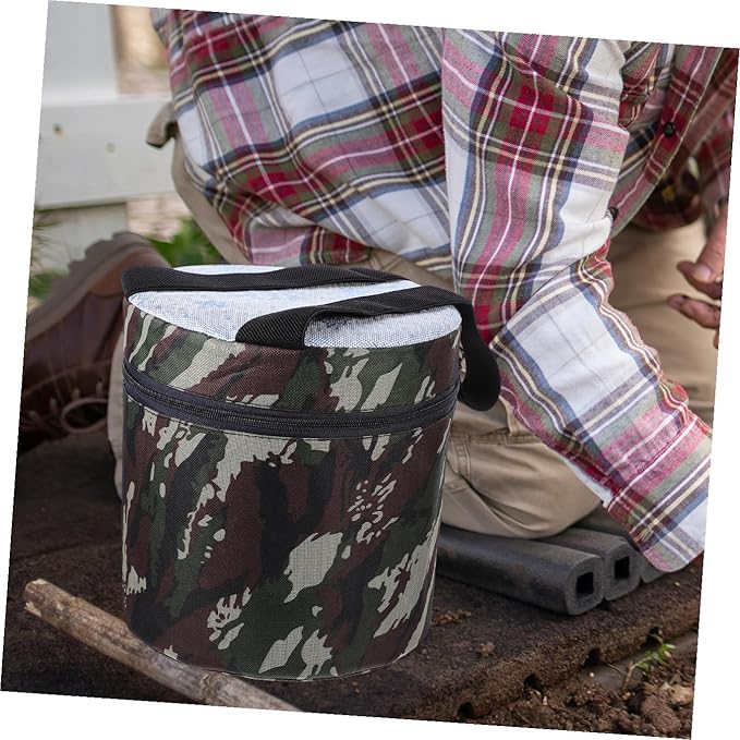 balacoo Portable Weeding Stool with Tool Pouch 25cm Height Lightweight Outdoor Gardening Seat for Farming Camping Fishing and Field Work Random Style
