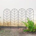 2 Pack Trellis for Climbing Plants Outdoor 45 H x 15.9 W Garden Trellis Plant Trellis for Climbing Rose Vegetable Flower Lawn Backyard Black Metal Trellis
