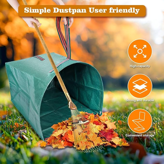 72 Gallon Leaf Collector3-Pack Yard Waste BagsLarge Dustpan-Type Lawn and Leaf Bags Leaf Bags for Yard DebrisGrass ClippingsCollapsible Trash Can for PartiesLaundryCamping