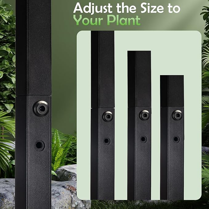 1 Pcs Dragon Fruit Trellis for Climbing Plants Adjustable Metal Plant Trellis Outdoor &amp Indoor Garden Trellis for Potted Plants Vertical Support for Dragon Fruit Cactus - Easy Assembly (1 Pack