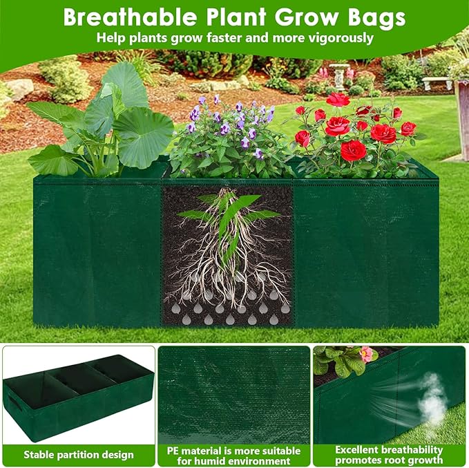 Cucumber Trellis for Climbing Plants with Grow Bag 61 Tall Metal U-Frame Garden Trellis for Raised Bed with Garden Netting and Plant Clip Plant Ties for Vegetables Squash Pea Grape
