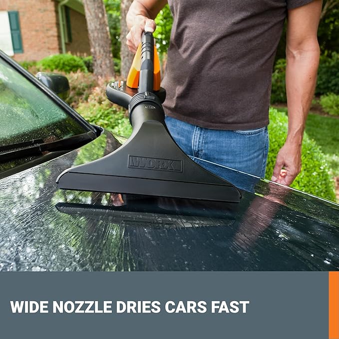 WORX Cordless Leaf Blower Electric Blowers for Lawn Care with 120 MPH &amp 3.5 LBS Long Nozzle Design for Narrow Spaces with Cleaning Attachments Battery &amp Charger Included WG545.1