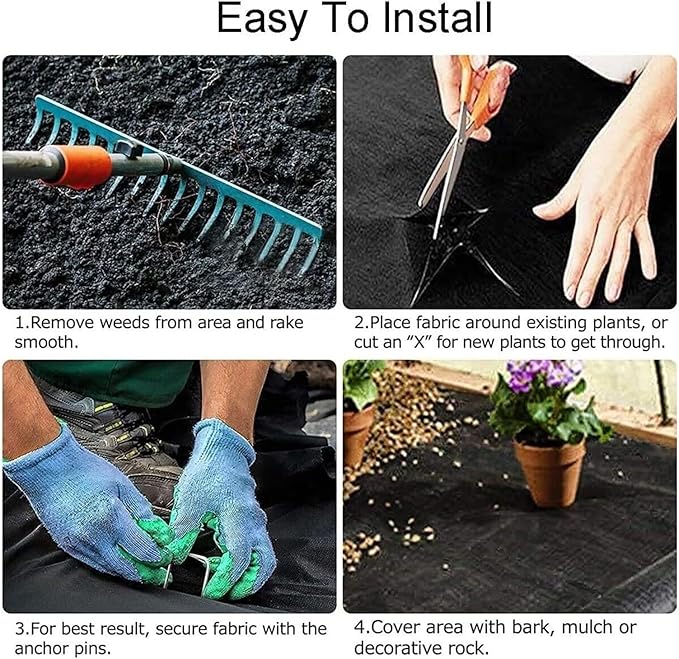 Driveway Fabric Weed Barrier Landscape Fabric Weed Control Film for Landscaping Fabric Barrier(1x100m)