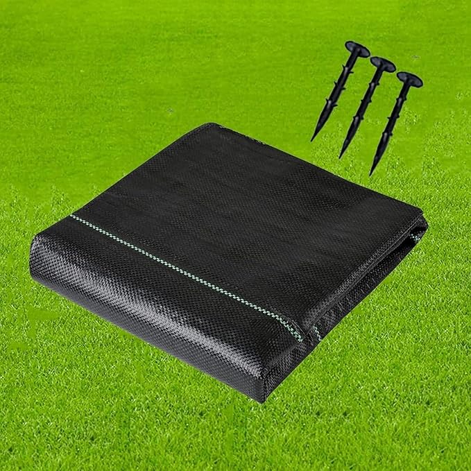 Weed Control Film Geotextile Landscape Fabric Garden Ground Cover Gardening Mat Outdoor Weed Control Membrane(0.9x60m/3x200ft)