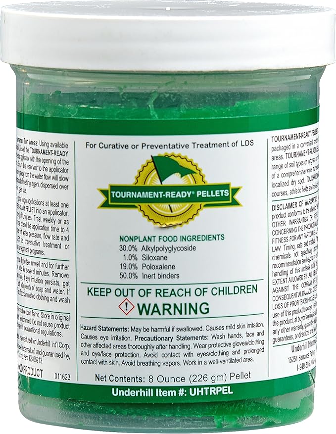 Underhill UHTRPEL Tournament-Ready Wetting Agent Pellets Soil Surfactant for Lawn Garden Turf Grass Golf Greens 1 Tablet