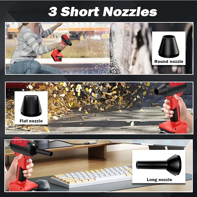 Cordless Leaf Blower 130000 RPM High Speed Jet Fan Compatible with Craftsman 20V Battery Lightweight Handheld Electric Blower for Lawn Care Yard Patio Dust &amp Debris Cleaning