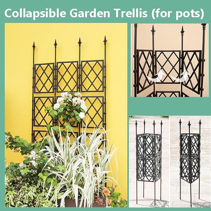 Garden Trellis for Climbing Plants PE Lattice Grid Panels for Potted Plants Sturdy Rustproof Plant Support Stakes for Outdoor Garden Lawn Patio 9 Sizes(Size:57x180cm)