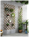 LTSRLL Expanding Wooden Trellis 44cm X 23cm ~ 300cm X 120cm Riveted Garden Trellis Fence Panels Vegetable Fruit Vines Support Structure for Terrace Yard Wall Decoration(H82)