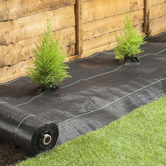 Harrier Weed Control Fabric Membrane - 50gsm/100gsm - Heavy Duty (13ft x 164ft Non-Woven (50gsm) with Pegs)