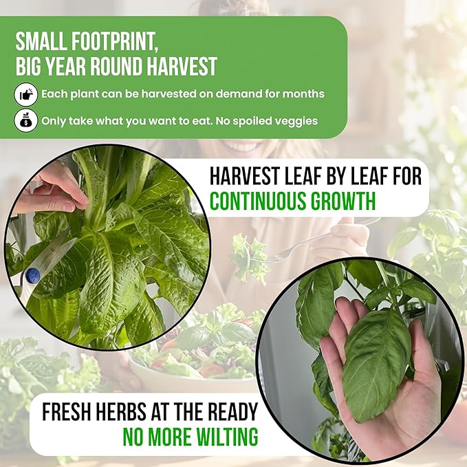 Hydroponic Tower Planter - Complete Plant Growing Starter Kit - Vertical Indoor System for Herb and Vegetable Gardening Microgreens and More - Includes Grow Light Setup Smart WiFi Control