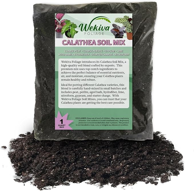 Calathea Growing Soil Mix – 2 Quarts - Custom Soil Blend – Potting Mix for Calathea Plants – Specially Developed by and for Professional Nursery Growers - Nutrient-Rich Formula