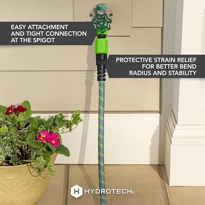 HydroTech 50 ft Expandable Garden Hose - Burst Proof &amp Lightweight Flexible Water Hose with Durable Reinforced Latex Core &amp Solid Brass Fittings for Lawn Garden Car Washing