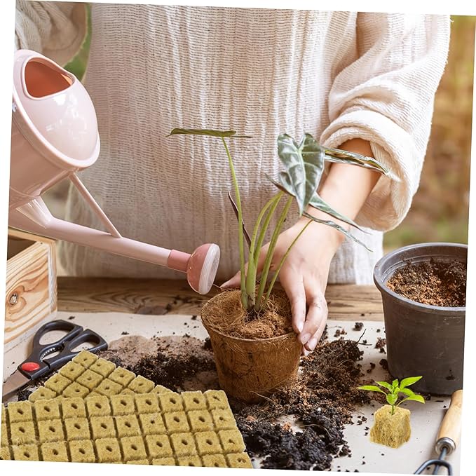 100pcs Hydroponic Kit Seeding Cubes for Plant Propagation Soft Texture Sufficient Quantity Plant Start Plugs