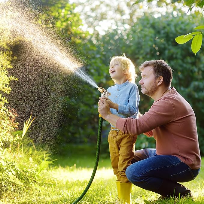 FANHAO Upgraded Garden Hose Nozzle Sprayer 100% Heavy Duty Metal Handheld Water Nozzle High Pressure in 4 Spraying Modes for Watering Plants and Lawn Car Washing Patio and Pet