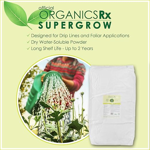 Supergrow 7-6-6 Fertilizer Powder for Plants/Gardening 20lb - Water-Soluble Powder Grow Bigger Yields - Ideal for All Vegetables Fruits Flowers or Trees