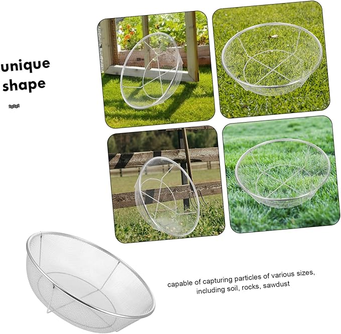 Soil Compost Sifter High Efficiency Filtration Mesh Sieve Versatile for Gardening Soil Collector No Burrs
