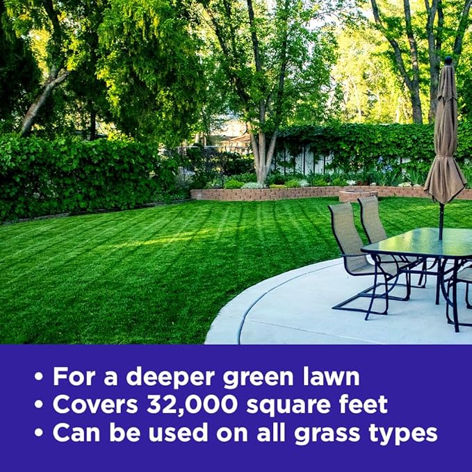Commercial Grade Lawn Energizer- Grass Micronutrient Booster with Iron and Nitrogen- Liquid Turf Spray Concentrated Fertilizer- Any Grass Type All Year- Simple Lawn Solutions (2.5 Gallons)