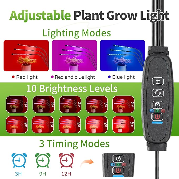 Mini Greenhouse with LED Grow Light &amp Timer 36×20×33 Portable PE Plant Tent for Indoor Seed Starting Balcony Garage &amp Small Space Gardening