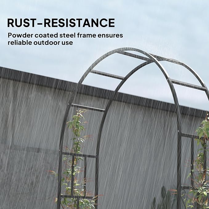 Garden TrellisSteel Garden Arch Trellisfor Climbing Plants Roses VinesFlower Arch Wedding Arch Stand