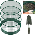 Soil Sifter for Gardening 12 Inch Dirt Garden Sieve Soil Sifter with 4 Replaceable Fine Screens and Shovel Rock Sieve Sifter Sifting Pan Soil Sieve Sifter Set