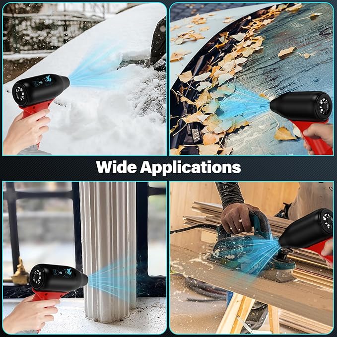 TPDL Mini Jet Blower Portable Violent Turbo Fan for Milwaukee M12 12V Battery 4-Speed Wireless High Speed Handheld Fan for Computer Key Board CleaningHair DryingCampingOutdoors (No Battery)